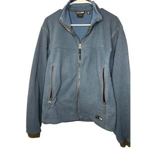 REI Co-Op Mens Medium Trailsmith Fleece Blue Full Zip Fleece Jacket Fall Outdoor